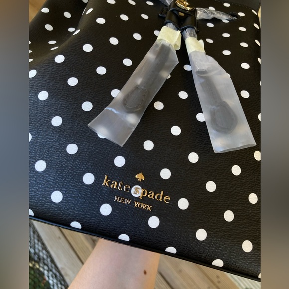 Disney x Kate Spade Minnie Mouse Ears Red Bow Black & White Polka Dot Back Pack main image 16